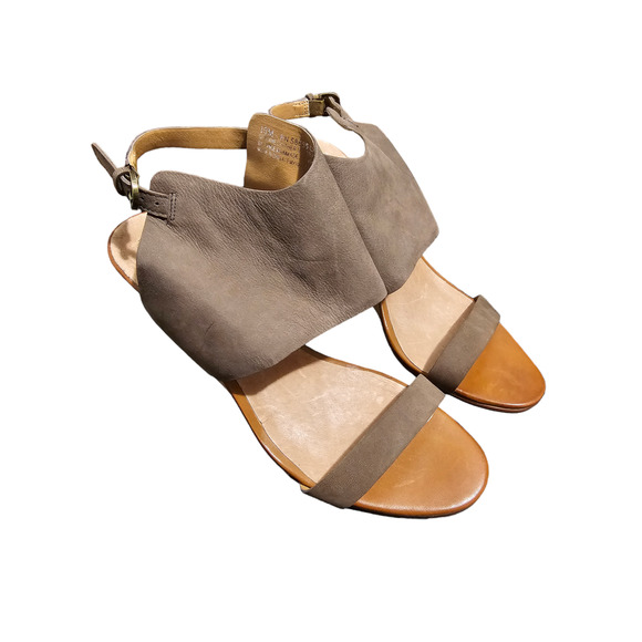 Halogen Clarette Brown Wedge Suede Slingback Sandal, Sz 10M - NWOT - Picture 2 of 9